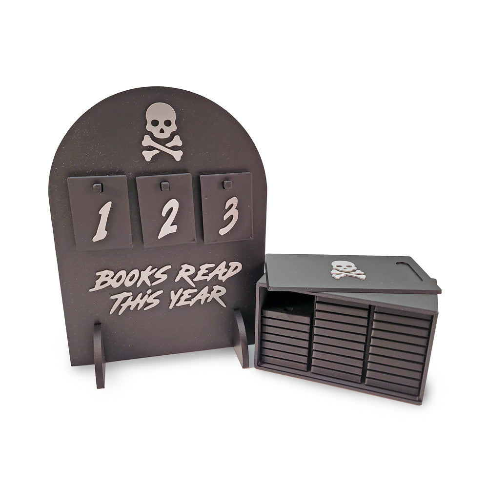 Books Read This Year Sign - Skull