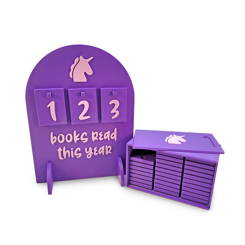 Books Read This Year Sign - Unicorn