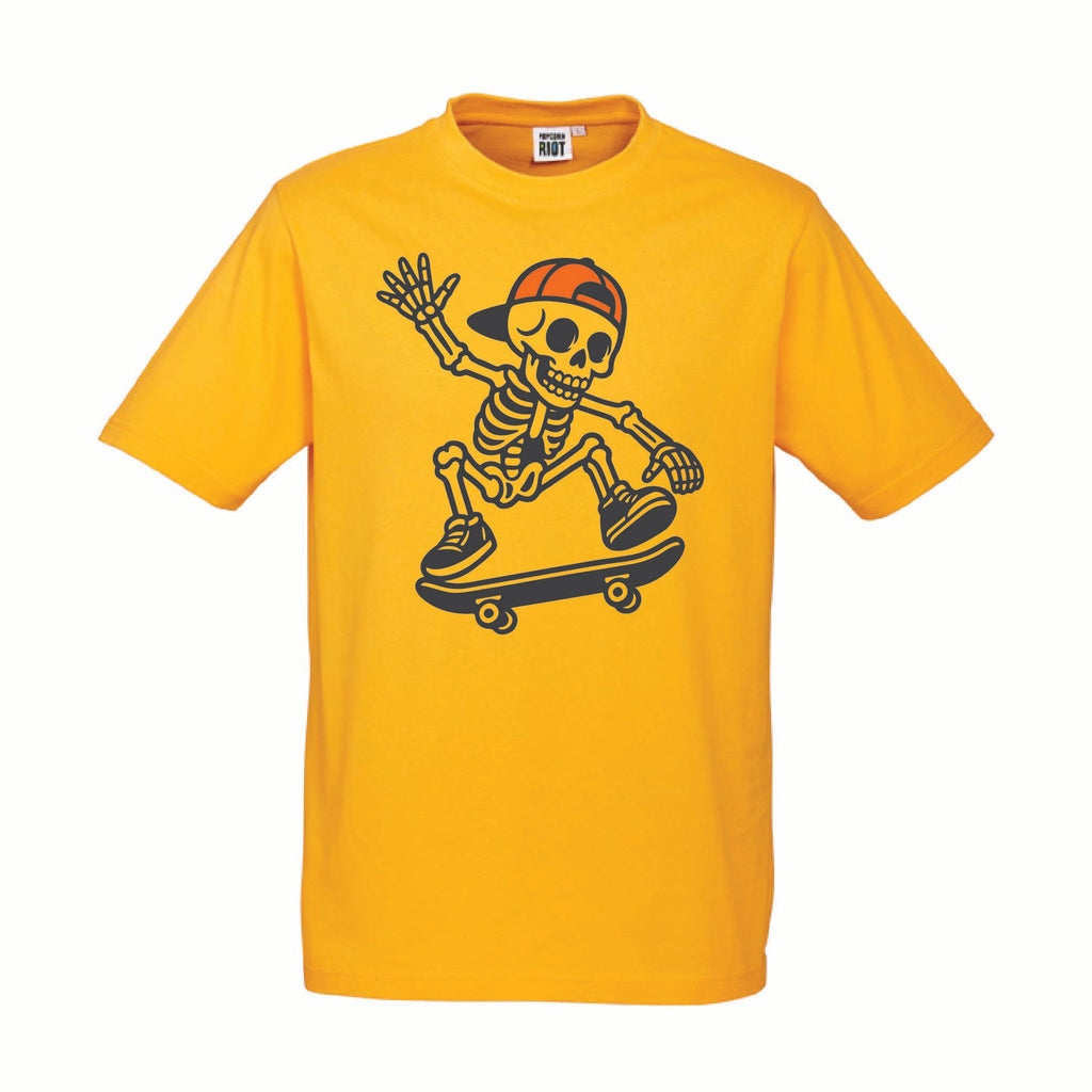 Skateboarding Skeleton Kids Tee