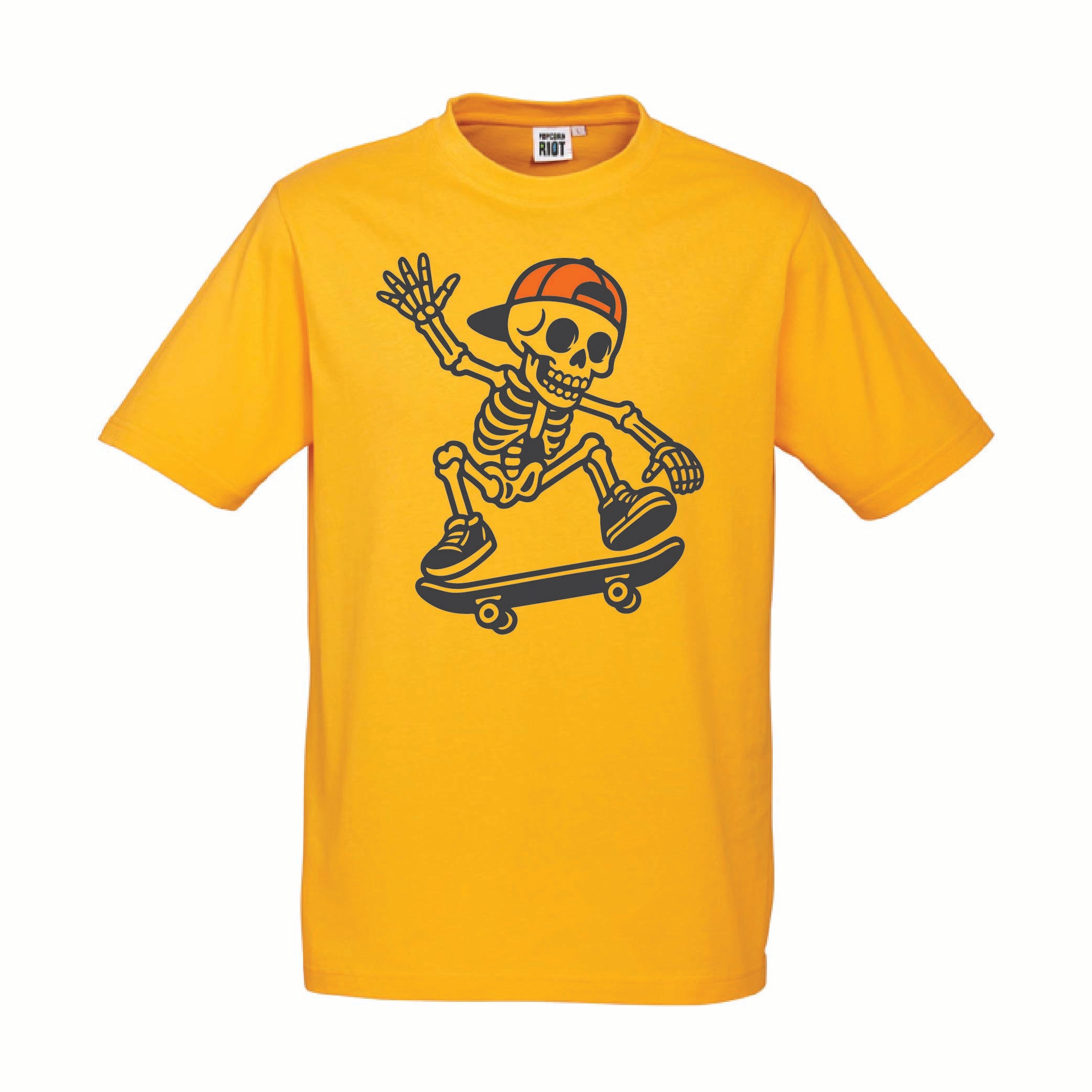 Skateboarding Skeleton Kids Tee